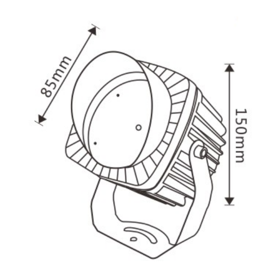 6W方形投光燈戴帽