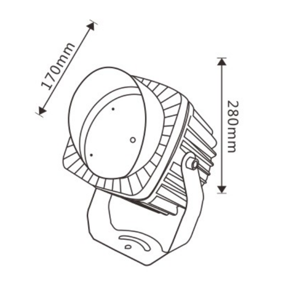 18W方形投光燈戴帽