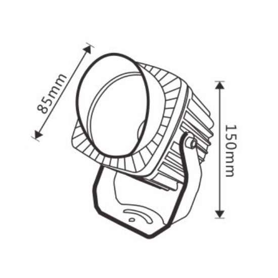 10W方形投光燈戴帽