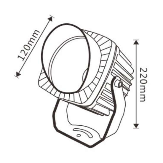 20W方形投光燈戴帽