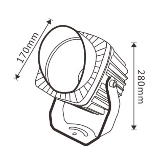 30W方形投光燈戴帽